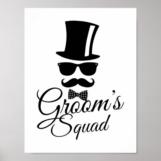 Bruidsteam van de bruidegom poster (Voorkant)