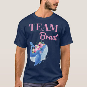 Bruidsteam Wal Bloemenkrans JGA Trouwteam T-shirt