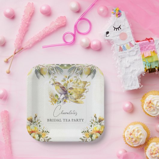 Bruidsthee feestcitroen papieren bordje (Feest)