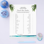 Bruidsthema Would She Rather Bruiloft Game Flyer (Enkel)