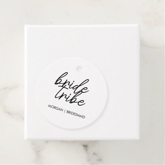 bruidstribe | Bachelorette Bruidsmeisje Modern Bedankjes Labels (In situ)