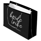 bruidstribe | Bachelorette Bruidsmeisje Modern Groot Cadeauzakje (Voorkant Gekanteld)
