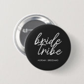 bruidstribe | Bachelorette Bruidsmeisje Modern Ronde Button 5,7 Cm (Voorkant /achterkant)