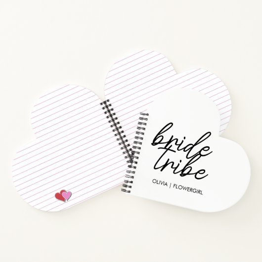 bruidstribe | Bruiloft Bloemenmeisje Modern Notitieboek (Binnen)