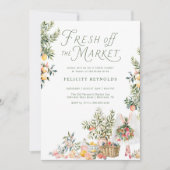 Bruidsuitnodiging 'Fresh Off the Market' Kaart (Voorkant)