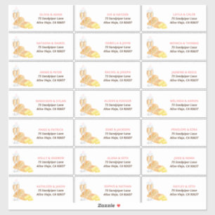 Bruidsuitnodiging Gastadres Stickers 