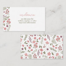 Bruidsuitnodiging Insteekkaart Roze Wildflower
