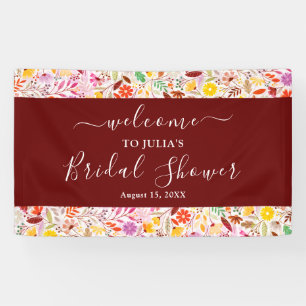 Bruidsuitnodiging met levendige zomerbloemen van t spandoek