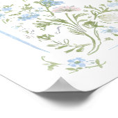 Bruidsuitnodiging Poster met Oude Hydrangea (Hoek)