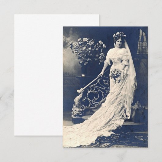 Bruidsuitnodiging Victorion Kaart (Voorkant / Achterkant)