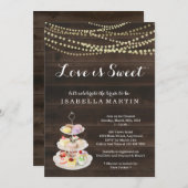 Bruidsuitnodiging voor dessert - Liefde is zoet Kaart (Voorkant / Achterkant)
