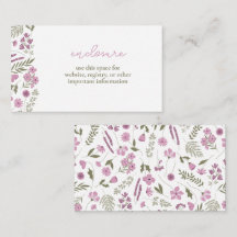 Bruidsuitnodiging Wildflower - Paars