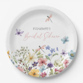 Bruidsvlindertuin Bruiloftfeest Papieren Bordje (Voorkant)