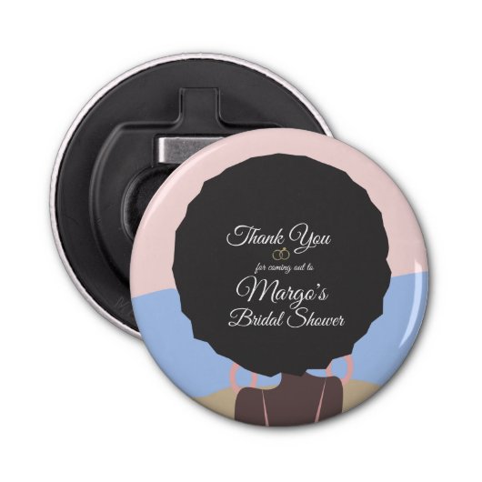 Bruidsweekend Strand Bruidsfeest   Button Flesopener (Voorkant)