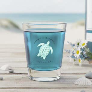 Bruidszeeschuim Strand Turtle ID837 Shot Glas