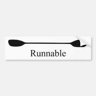 Bruikbare kajakpedaal bumpersticker