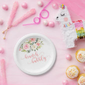 Bruilocht Brunch & Bubbels Bord - Roze Tekst (Feest)