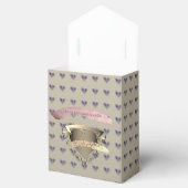 Bruiloft 3D oude gouden harten "Dank je" Bedankdoosjes (Geopend)