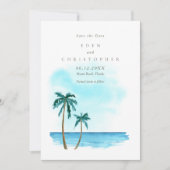 Bruiloft aan de Kust met Foto Save The Date (Voorkant)