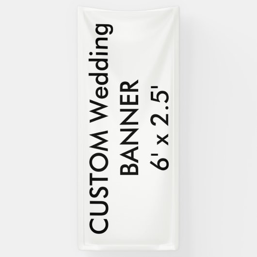 Bruiloft aangepaste banner 6' x 2,5' (Verticaal)