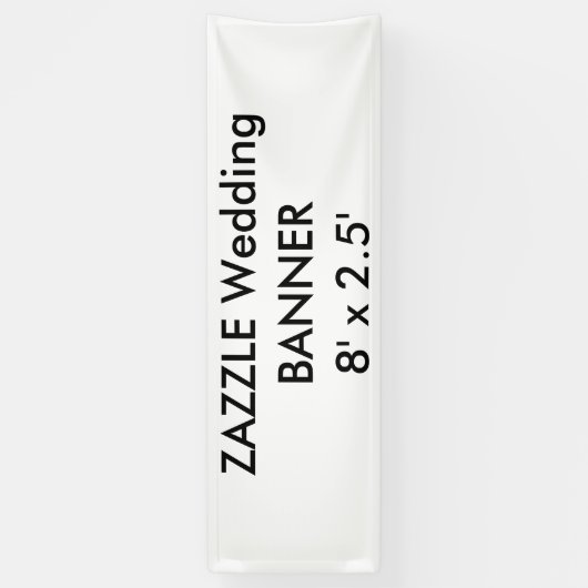 Bruiloft aangepaste banner 8' x 2,5' (Verticaal)