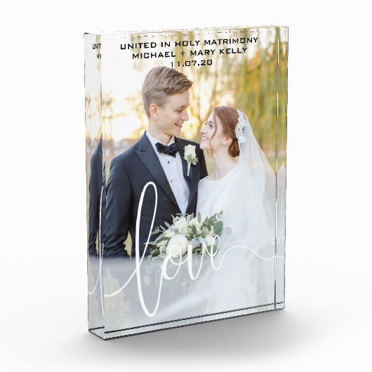 BRUILOFT AANGEPASTE FOTO KEEPSAKE LOVE SCRIPT OVER (Links)