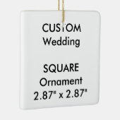 Bruiloft Aangepaste VIERKANT Ornament Opknoping De (Rechts)