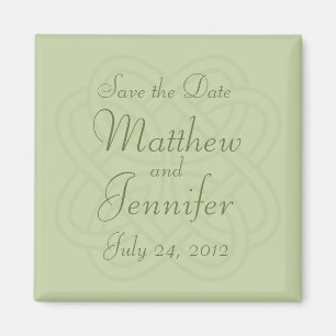 Bruiloft Aankondiging Save the Date Magnet - Vierk Magneet