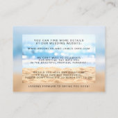 Bruiloft Accommodatie Strand Kaarten (Achterkant)