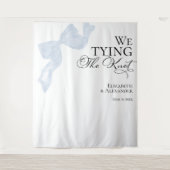 Bruiloft achtergronden | We binden de knoop strik Wandkleed (Voorkant)
