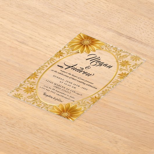 BRUILOFT Acryl Uitnodigingen (Laagn)