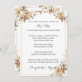 Bruiloft advies Goede wensen Suiker Snoep Rozen (Voorkant / Achterkant)