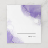 Bruiloft | Amethyst Paarse Script Silver (Buitenkant ongevouwen)