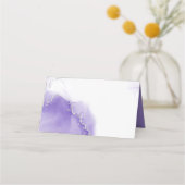 Bruiloft | Amethyst Paarse Script Silver (Achterkant)