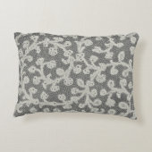 Bruiloft Antiek Kant Linnen Wit Classic Accent Kussen (Achterkant)