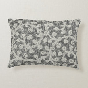 Bruiloft Antiek Kant Linnen Wit Classic Accent Kussen