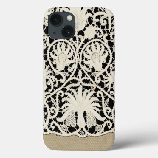Bruiloft Antiek Kant Linnen Wit Classic Case-Mate iPhone Case (Achterkant)