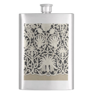 Bruiloft Antiek Kant Linnen Wit Classic Flacon