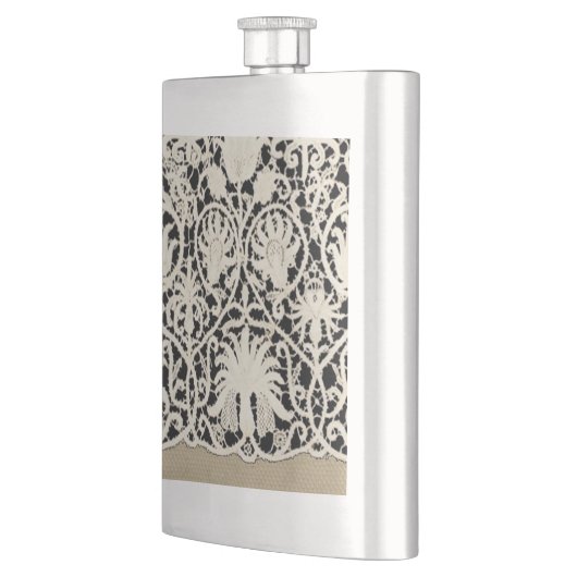 Bruiloft Antiek Kant Linnen Wit Classic  Flacon (Links)