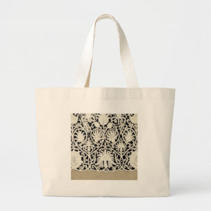 Bruiloft Antiek Kant Linnen Wit Classic  Grote Tote Bag