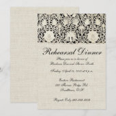 Bruiloft Antiek Kant Linnen Wit Classic  Kaart (Voorkant / Achterkant)