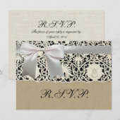 Bruiloft Antiek Kant Linnen Wit Classic  Kaart (Voorkant / Achterkant)