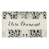 Bruiloft Antiek Kant Linnen Wit Classic  Naambadge (Voorkant)