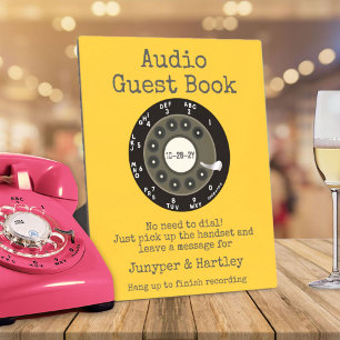 Bruiloft Audio Gastenboek Zwart Rotary Dial Moster Fotoplaat
