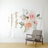 Bruiloft Backdrop - Roze Rozen Wandkleed (In Situ (horizontaal))