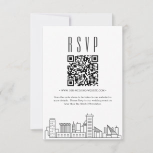 Bruiloft Baltimore QR code RSVP Kaartje