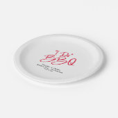 Bruiloft BBQ Papieren Bordje (Gekanteld)