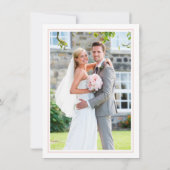 BRUILOFT BEDANKT borstel geletterd script blush ro Kaart (Achterkant)