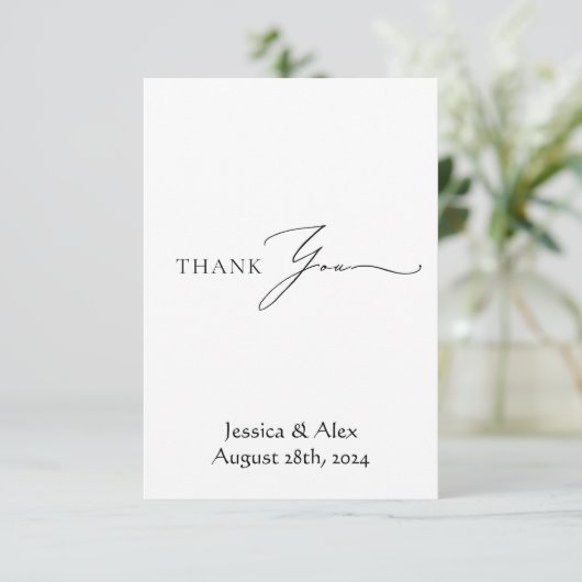 bruiloft bedankt creditcard (Staand voorkant)