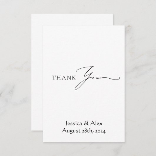 bruiloft bedankt creditcard (Voorkant / Achterkant)